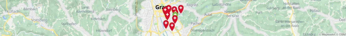 Kartenansicht für Apotheken-Notdienste in der Nähe von Sankt Peter (Graz (Stadt), Steiermark)